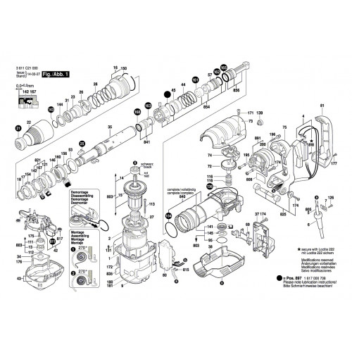 Запчасти для отбойного молотка Bosch GSH 5CE